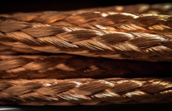 Kupfer: KI-Boom treibt Rally zu $6,10! a close up of a rope on a black background