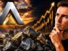 Almonty-Aktie: Sehen Analysten jetzt eine Kaufchance? Man contemplating a mining operation with excavation equipment and an upward-trending chart, symbolizing investment growth in mining.