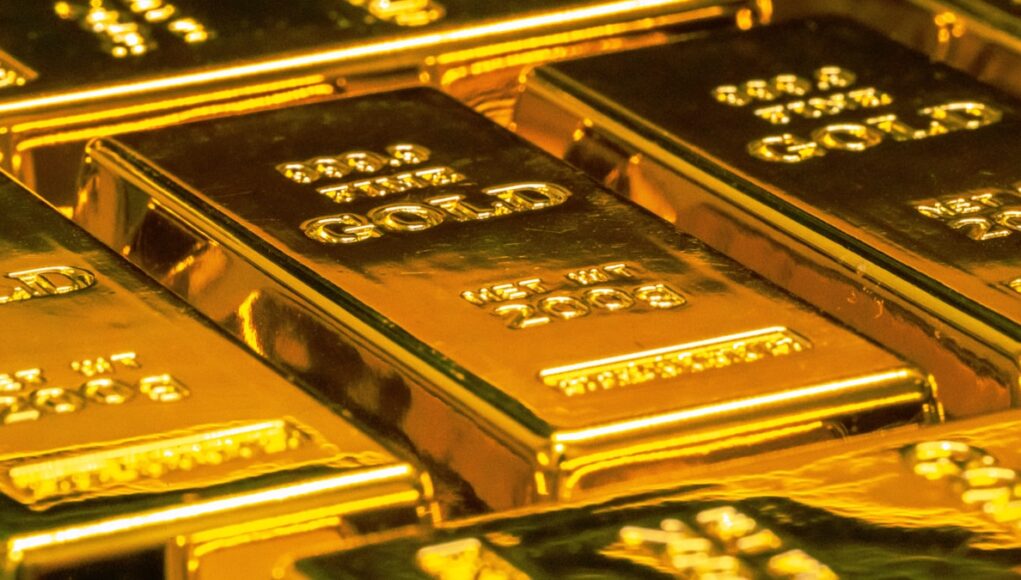 stacked gold bullion bars